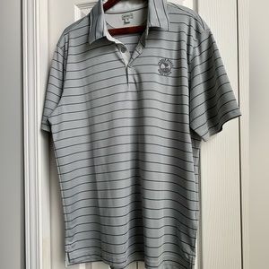 NWOT Ashworth Pebble Beach Striped SZ L Golf Shirt